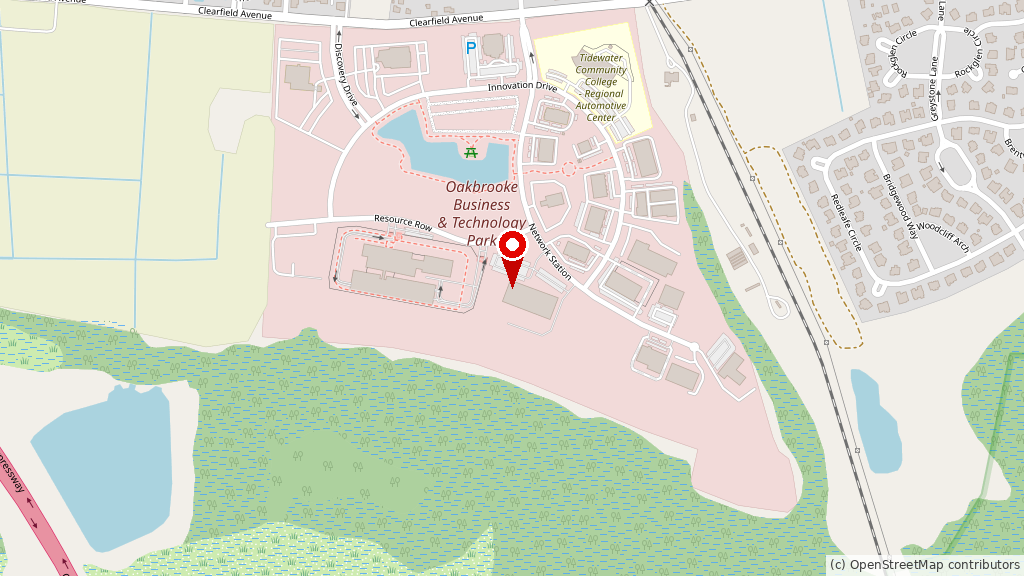 Map showing the location of 424 Network Sta, Chesapeake 23320